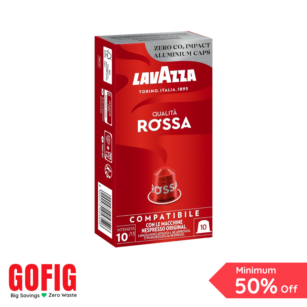 Lavazza Qualità Rossa Nespresso Compatible Aluminium Capsules (57 g)