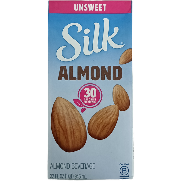 Silk Unsweet Almond Milk Front Packaging 