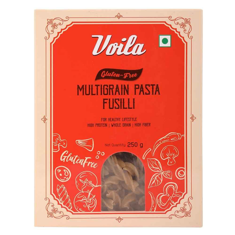 Voila Multigrain Fusilli Pasta (Gluten Free)- 250g Front Packaging
