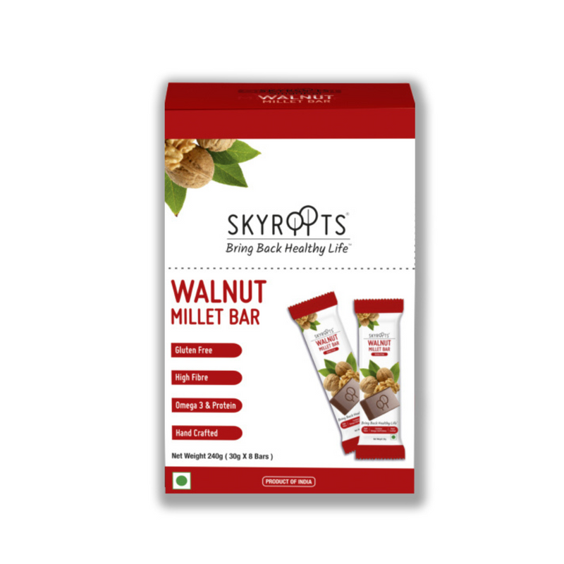 SkyRoots Walnut Millet Bar (240 g)