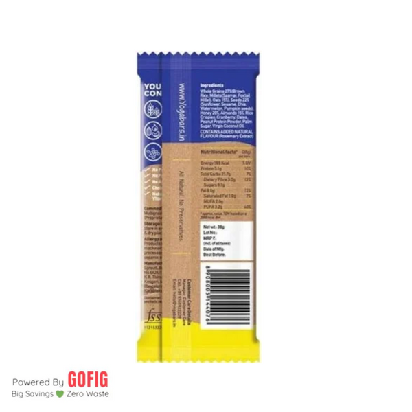 Yoga Bar Nuts & Seeds Energy Bar (38 g) - pack of 6