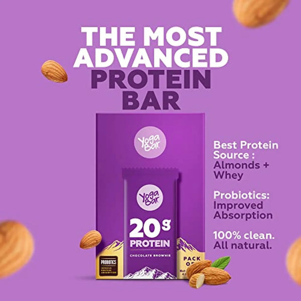 Yoga Bar Chocolate Brownie 20g Protein Bar (70 g)