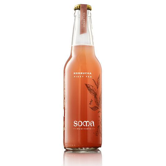 Soma Ayurvedic Kombucha Gulkand (330 ml) - Pack of 24