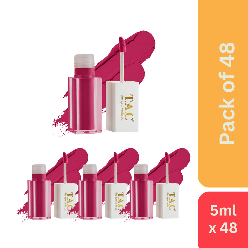 The Ayurveda Co. Liquid Lipstick Cosmic Pink (5 ml) - Pack of 48