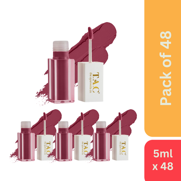 The Ayurveda Co. Liquid Lipstick Creamy Matte Spf 15 Nude Elude (5 ml) - Pack of 48