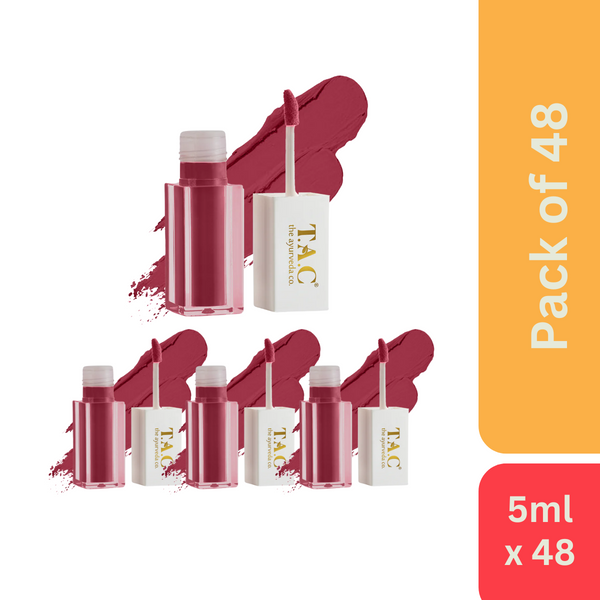 The Ayurveda Co. Liquid Lipstick Maroon Fantasy (5 ml) - Pack of 48