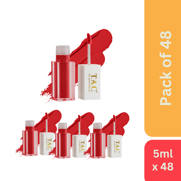 The Ayurveda Co. Liquid Lipstick Miss Red (5 ml) - Pack of 48