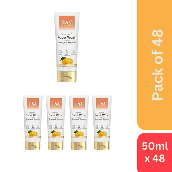 The Ayurveda Co. Vitamin C Face Wash With Orange & Rosehip (50 ml) - Pack of 48