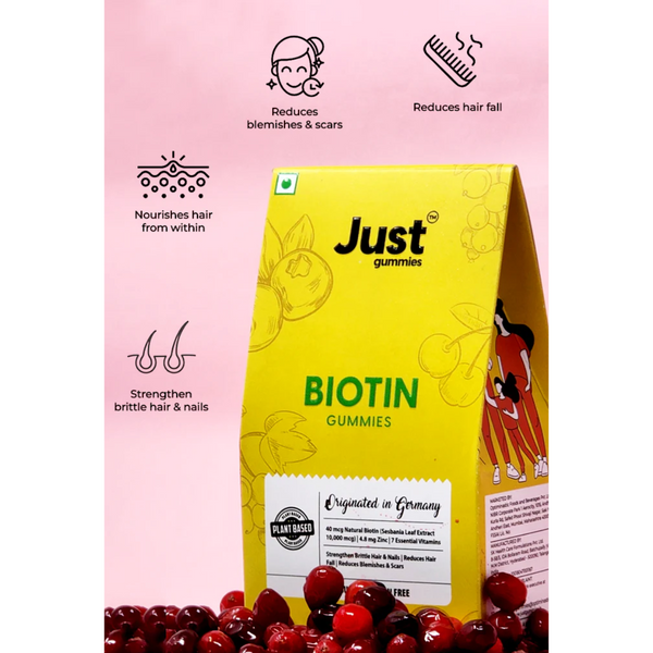 Just Gummies Biotin - Cranberry Flavour (30 Gummies)