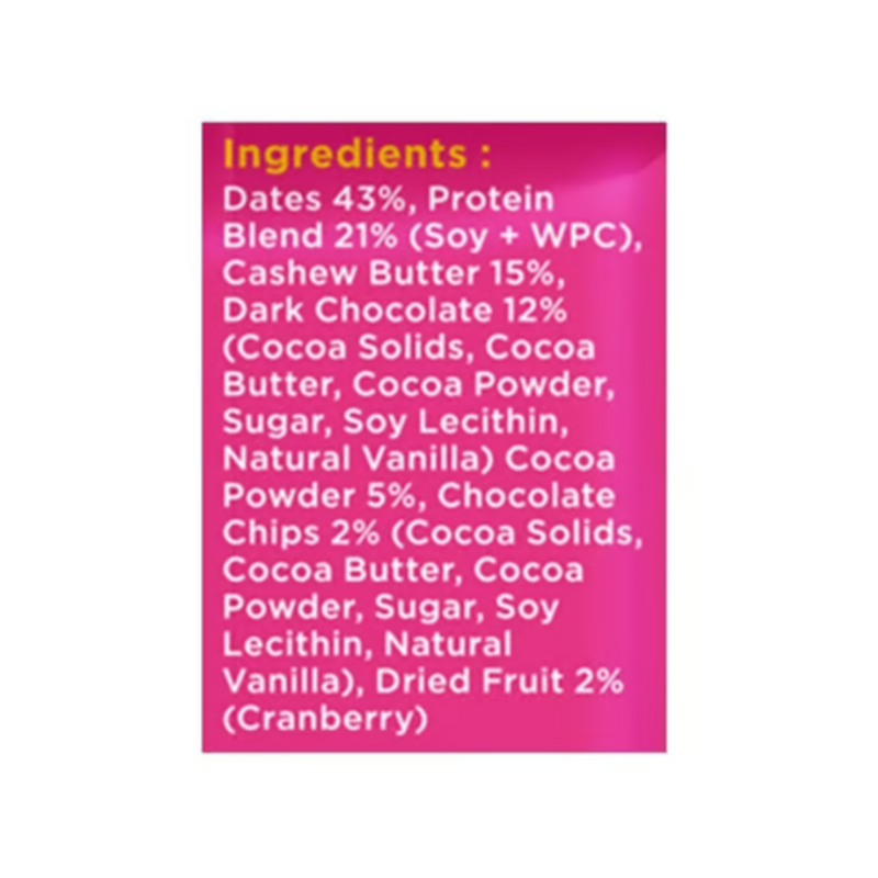 Yoga Bar 10g Protein Bar Dark Choco Chip + Cranberry (50 g)