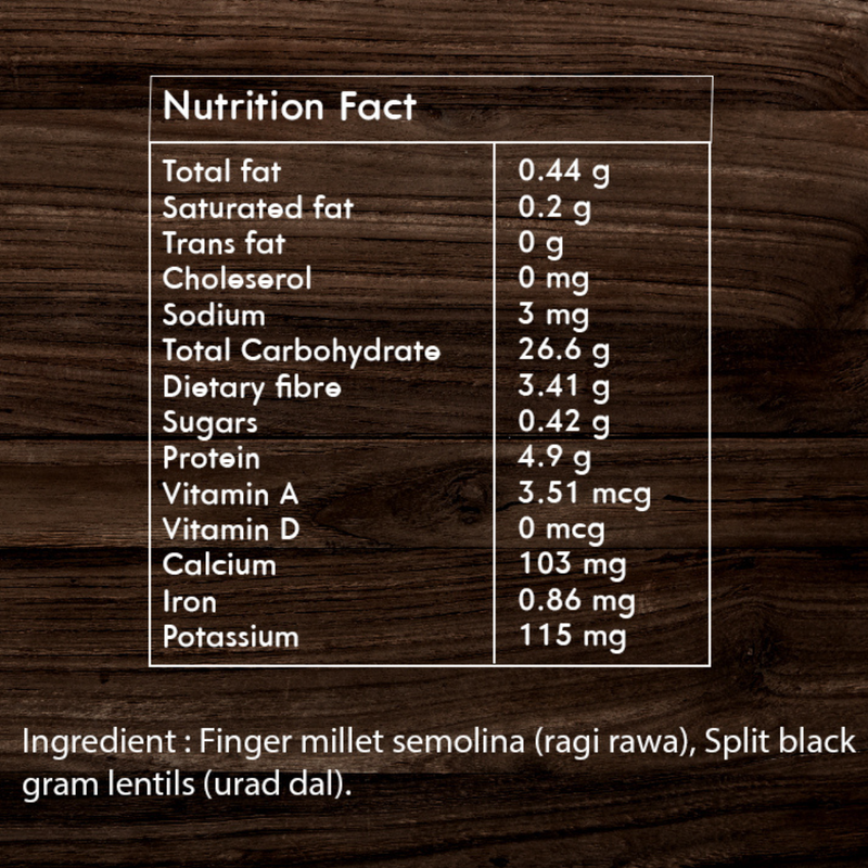 Combo - SkyRoots Idli Mixes (Ragi & Jowar) (600 g) Nutrition Facts