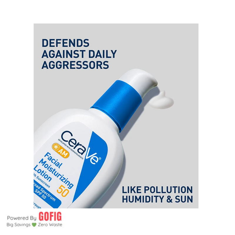 CeraVe AM SPF 50 Facial Moisturising Lotion (52 ml)