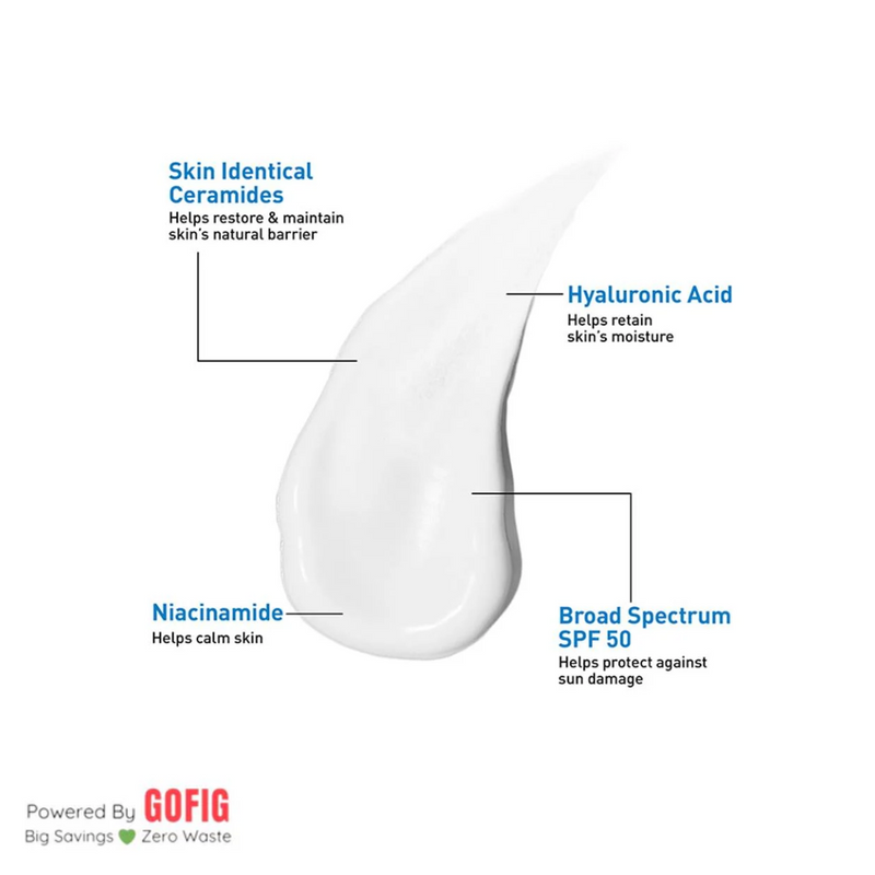 CeraVe AM SPF 50 Facial Moisturising Lotion (52 ml)
