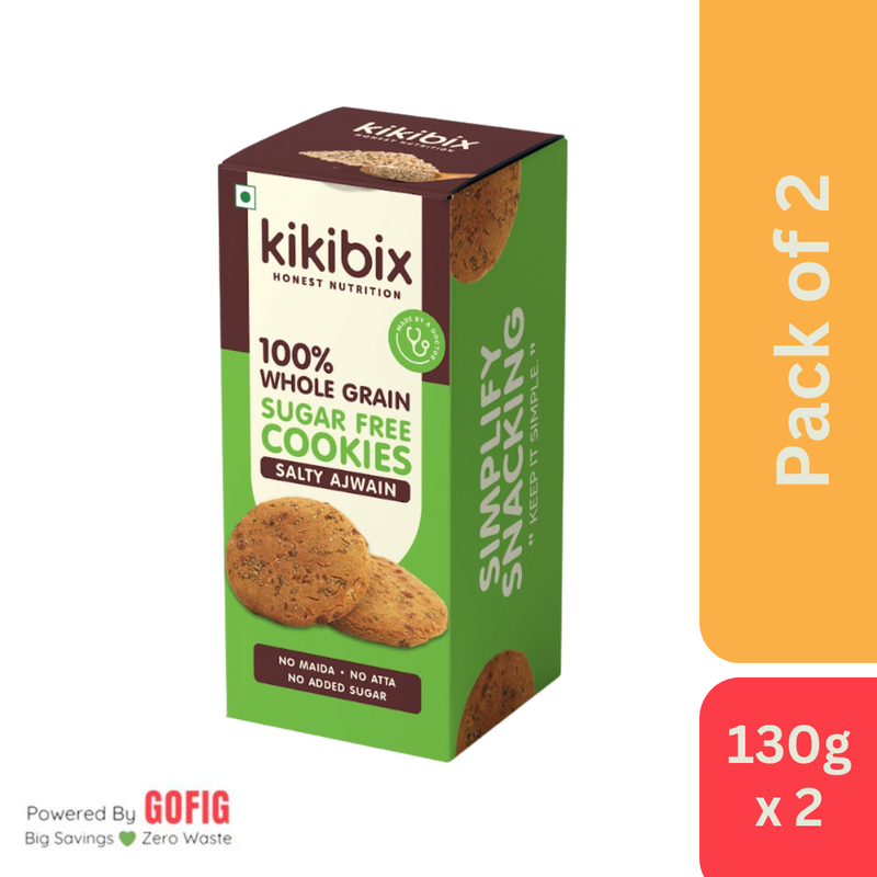 Kikibix Ajwain Salties Cookies - 130g