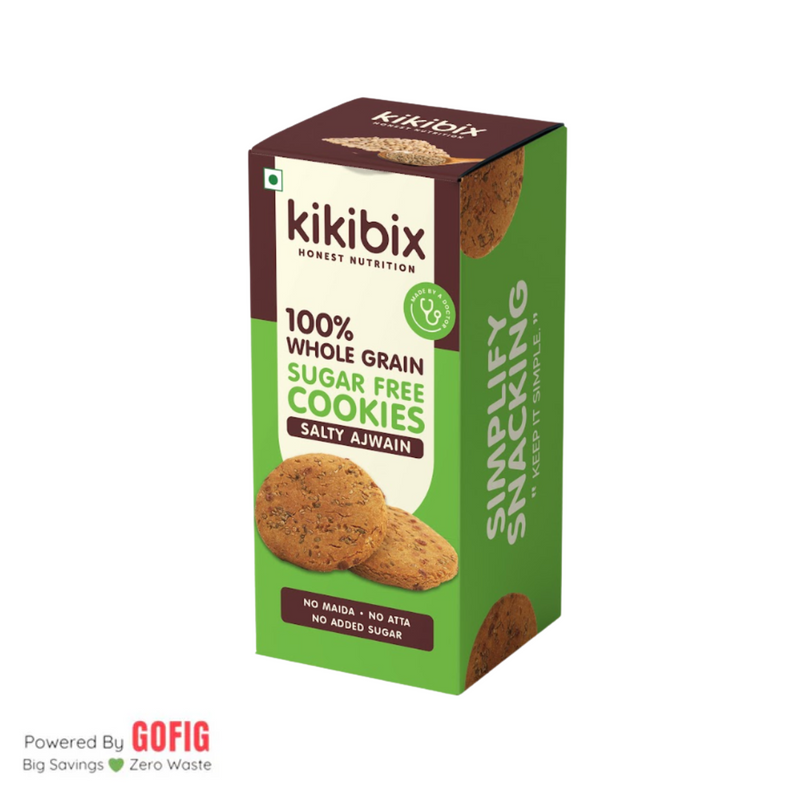 Kikibix Ajwain Salties Cookies - 130g
