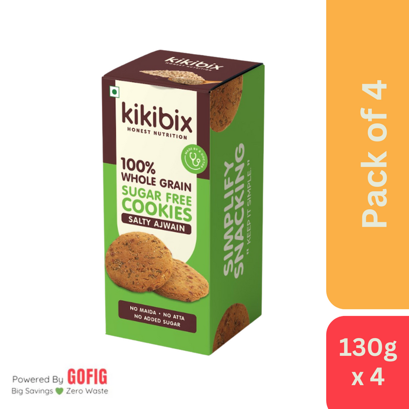 Kikibix Ajwain Salties Cookies - 130g