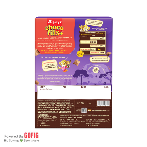 Bagrrys Choco Fills + Multigrain (250 g)