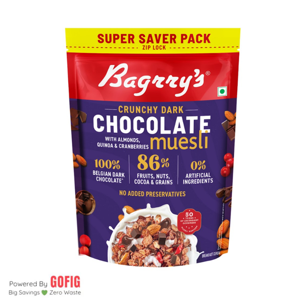 Bagrrys Chocolate Muesli – Chocolate, Cranberries, Quinoa (750 g)