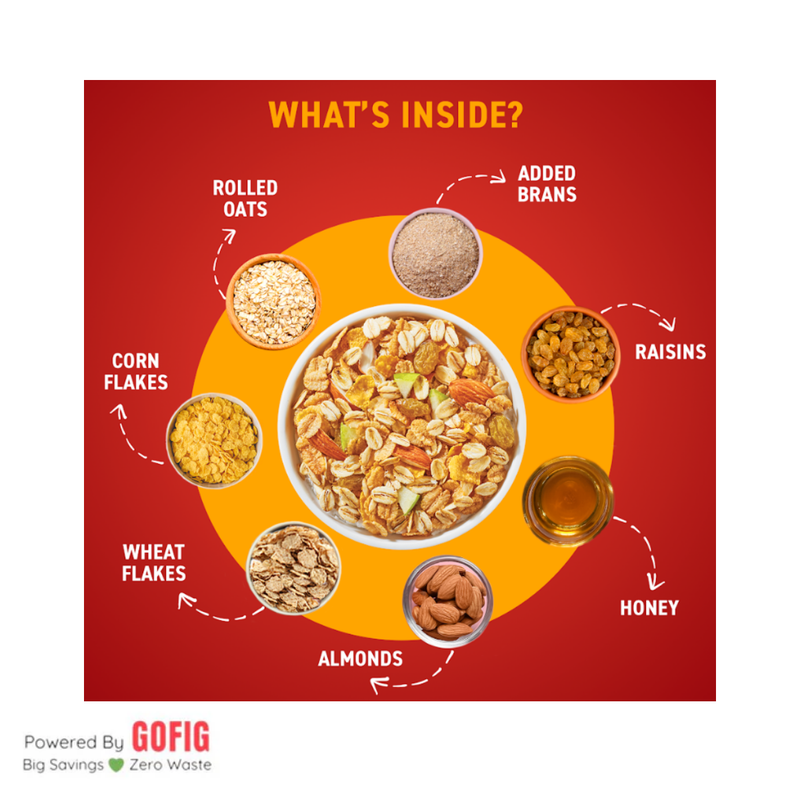 Bagrrys Crunchy Muesli - Almonds, Raisins & Honey (750 g)