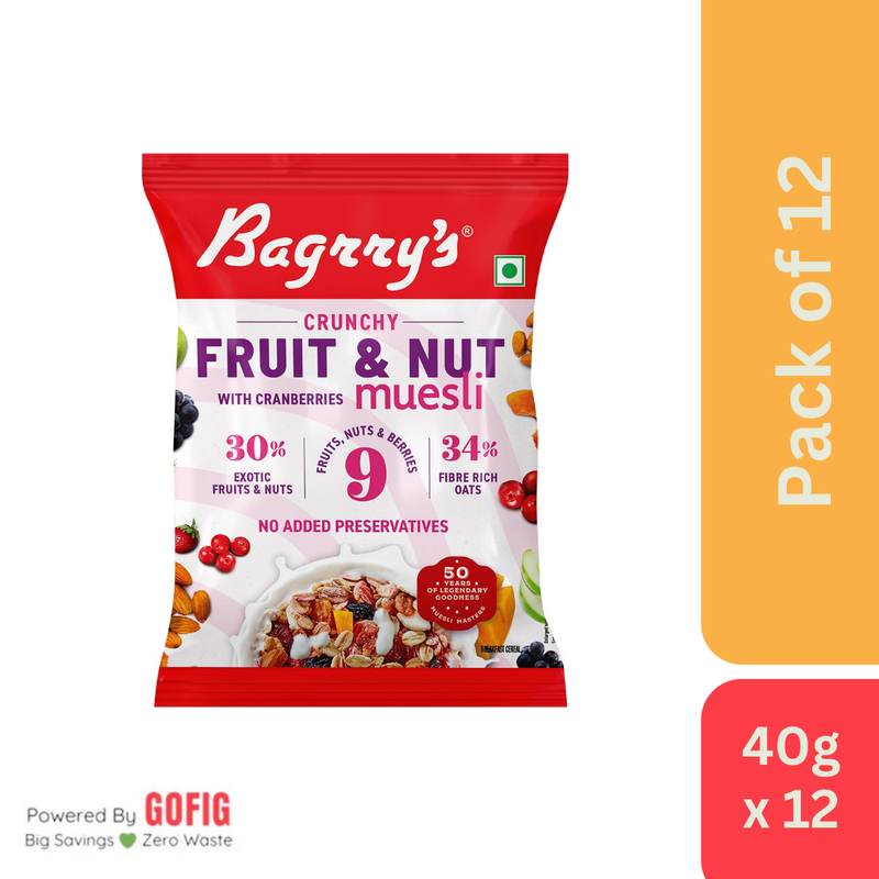 Bagrrys Fruit & Nut Cranberries (40 g)