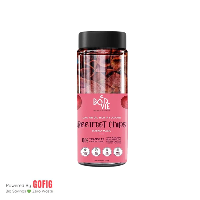 Bonvie Beetroot Chips Masala (125 g) - Pack of 2