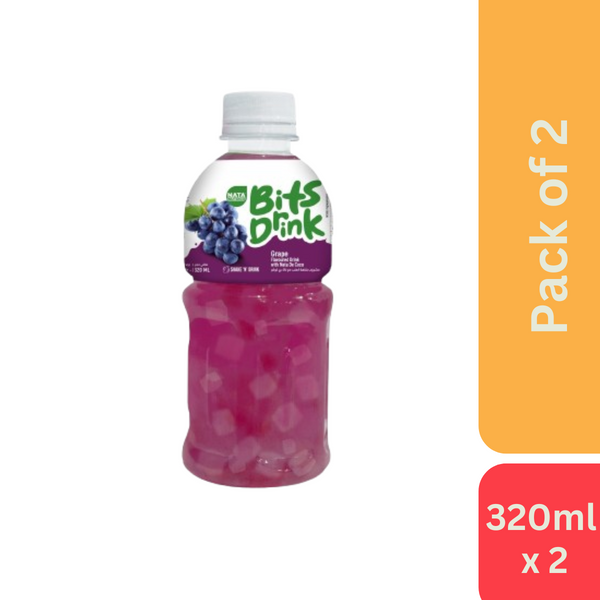 NATA NUTRICO Bits Drink - Grape Flavoured (320 ml) - Pack of 2