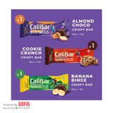 CaliBar All in 1 Variety Pack of 6 Bars - Almond Choco, Cookie Crunch, Banana Binge, Roasted Coffee Bean, Berry Almond & Choco Blueberry (Pack of 6)