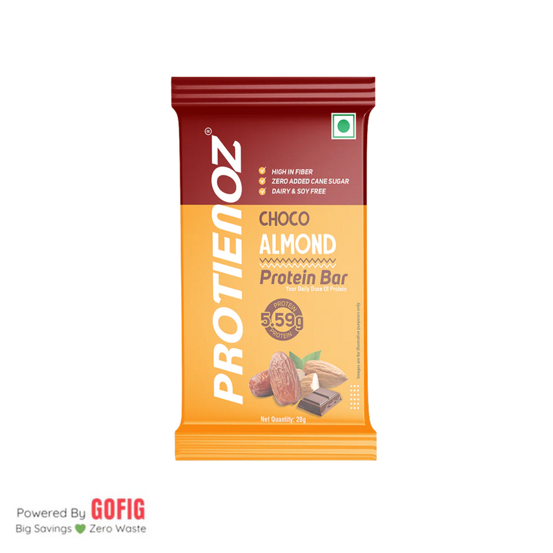 Proteinoz Choco Almond Protein Bar (28 g) - Pack of 5