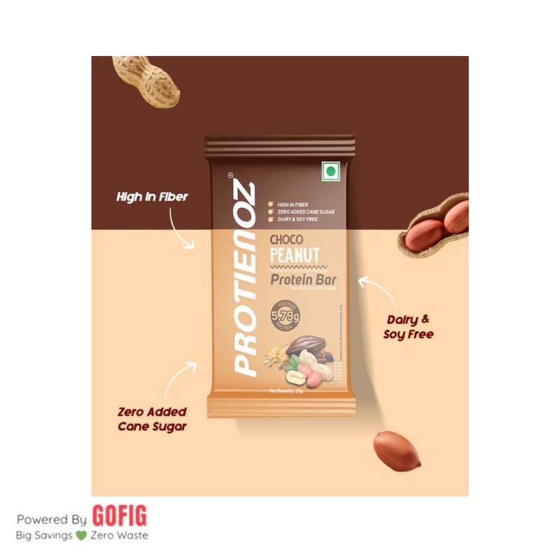 Proteinoz Choco Peanut Protein Bar (28 g) - Pack of 5