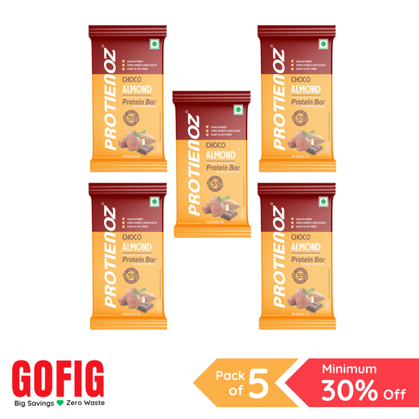 Proteinoz Choco Almond Protein Bar (28 g) - Pack of 5