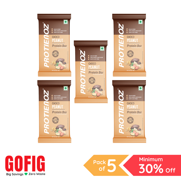 Proteinoz Choco Peanut Protein Bar (28 g) - Pack of 5