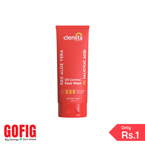 Clensta Red Aloe Vera Oil Control Face Wash (100 ml)