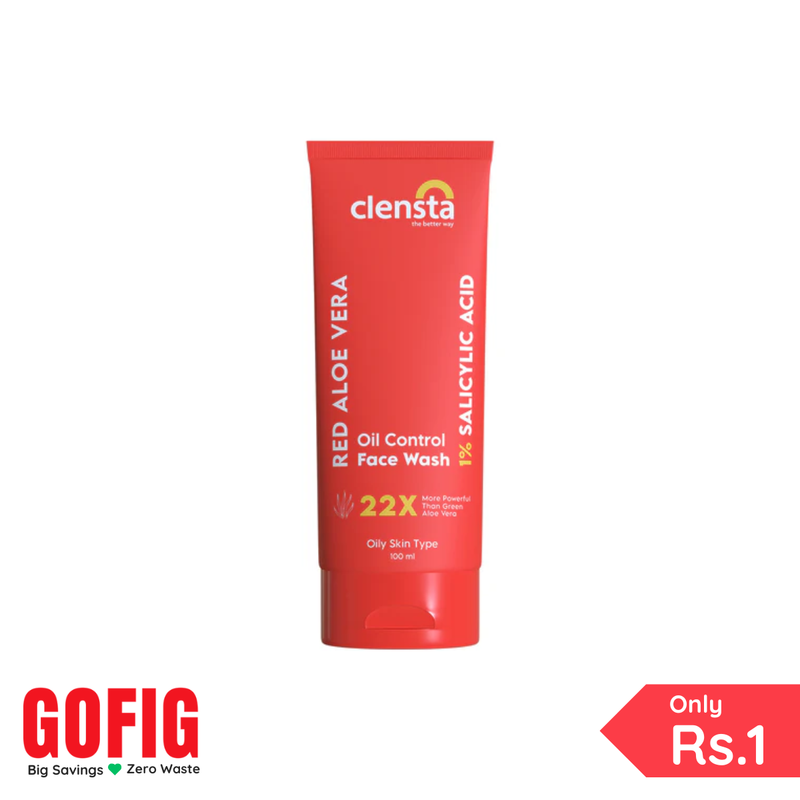 Clensta Red Aloe Vera Oil Control Face Wash (100 ml)