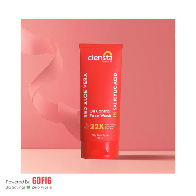 Clensta Red Aloe Vera Oil Control Face Wash (100 ml)