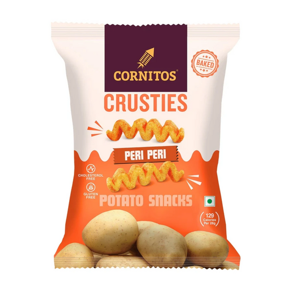 Cornitos Crusties Potato Peri Peri (50 g) - Pack of 4