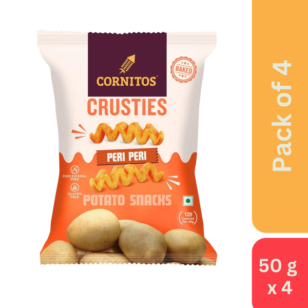 Cornitos Crusties Potato Peri Peri (50 g) - Pack of 4