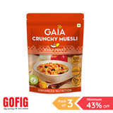 GAIA Crunchy Real Fruit Muesli (375 g) - Pack of 3