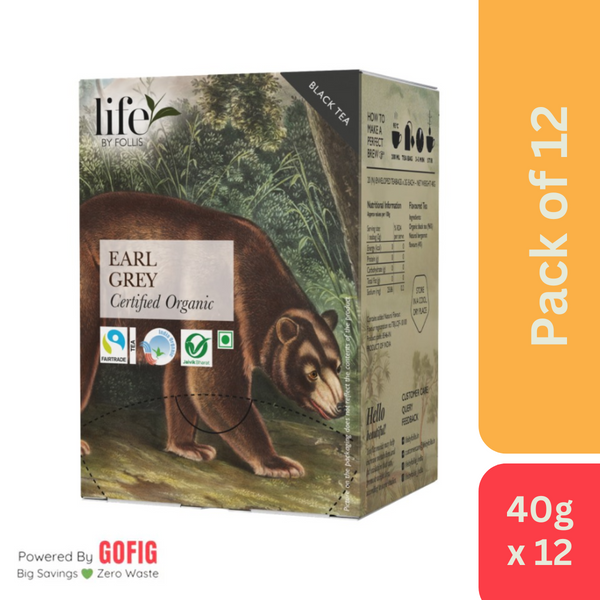 Life By Follis Earl Grey Black Tea (40 g) - Pack of 12