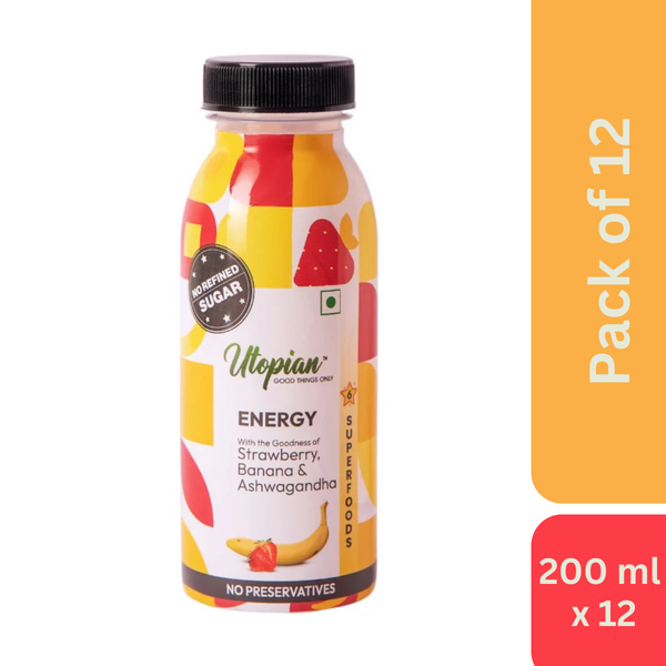 Utopian Energy with Strawberry, Banana & Ashwagandha (200 ml)