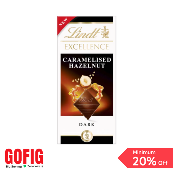 Lindt Excellence Tablet Caramel Hazelnut (100 g)