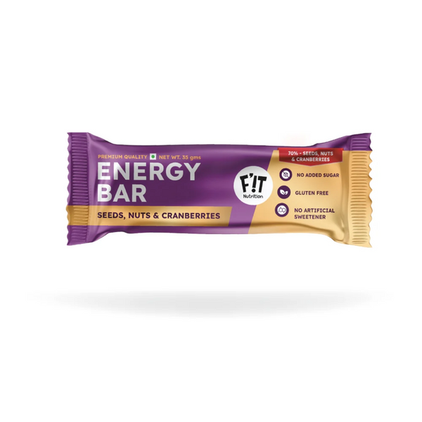 Fit Nutrition Energy Bar | Seeds, Nuts & Cranberries (70%) (35 g)