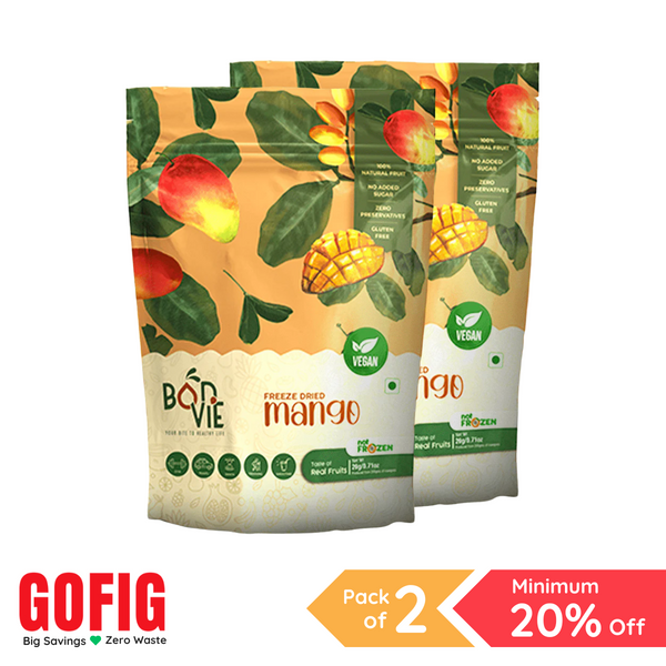 Bonvie Freeze Dried Mango Snacks (20 g) - Pack of 2