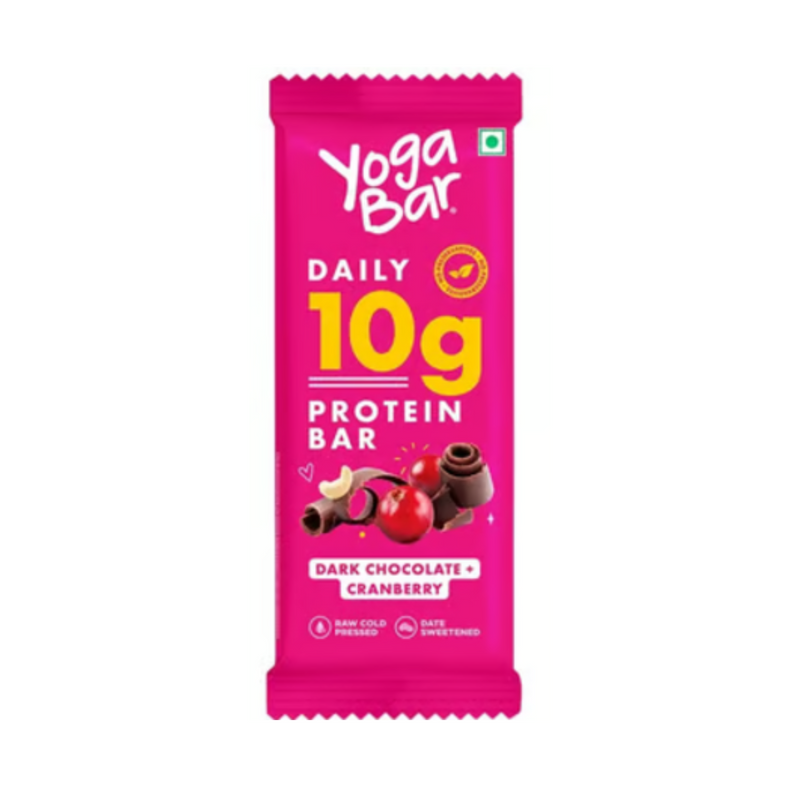 Yoga Bar 10g Protein Bar Dark Choco Chip + Cranberry (50 g)