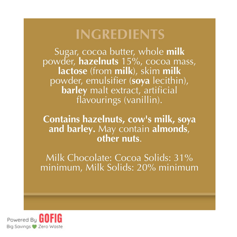 Lindt Gold Tablets Milk Hazelnut (300 g)