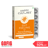 Happy Cultures Gut Feeling | For Daily Gut & Digestive Health | Blend of Pre+Probiotics+B-Vitamins | 30 capsules (50 g)