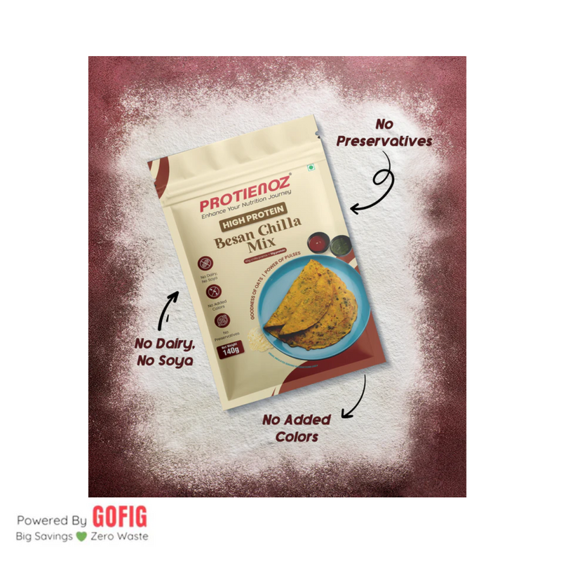 Proteinoz High Protein Besan Chilla Mix (140 g) - Pack of 2