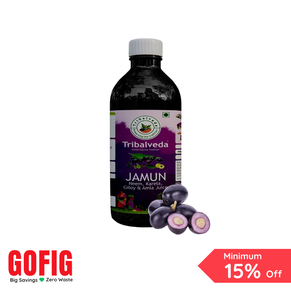 Tribalveda Jamun Neem Karela, Giloy & Amla Ras (500 ml)