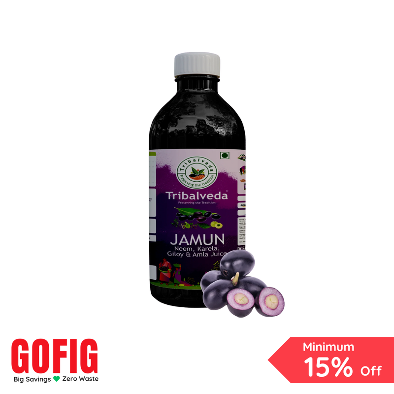 Tribalveda Jamun Neem Karela, Giloy & Amla Ras (500 ml)