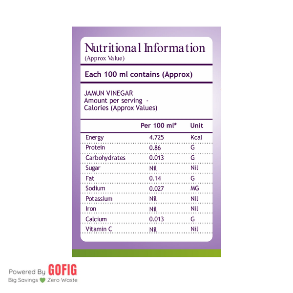 Tribalveda Jamun Vinegar (500 ml)