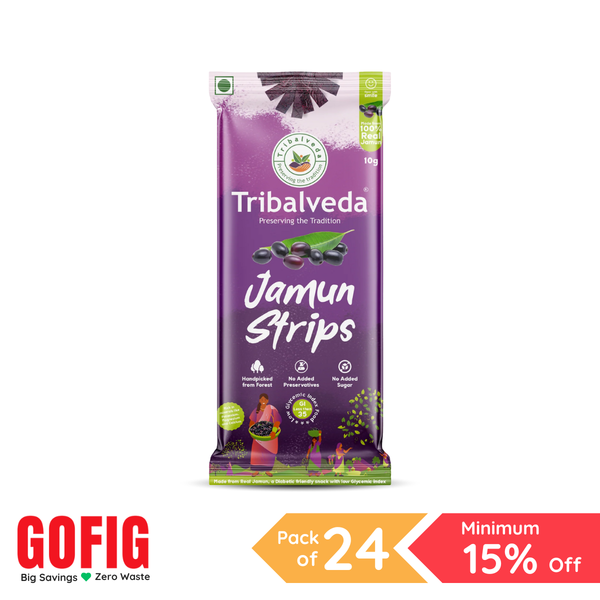 Tribalveda Jamun Strips - 10 g (Pack Of 24) (240 g)